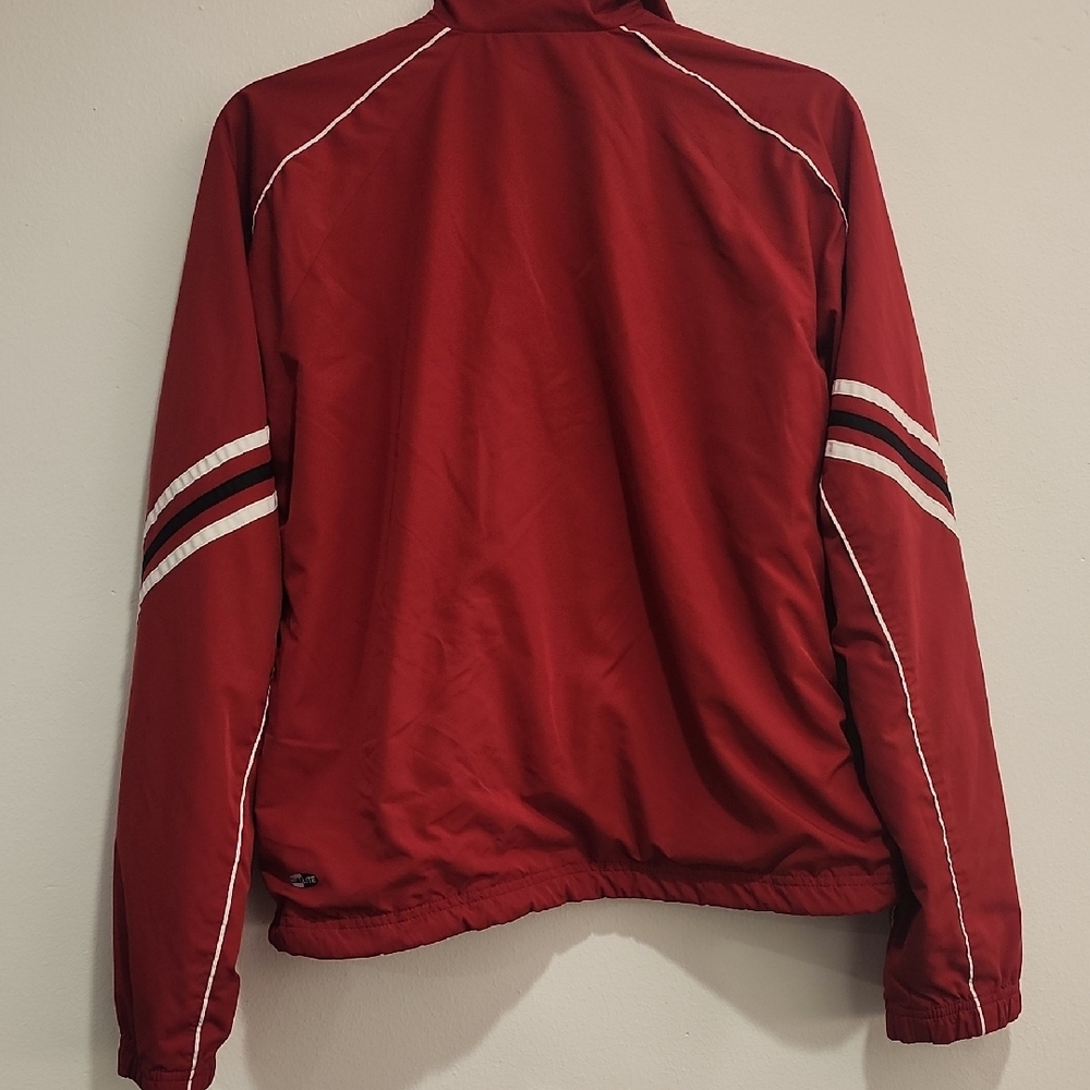 Adidas INDIANA HOOSIERS  Red Varsity Jacket with White Accents - Picture 6 of 8